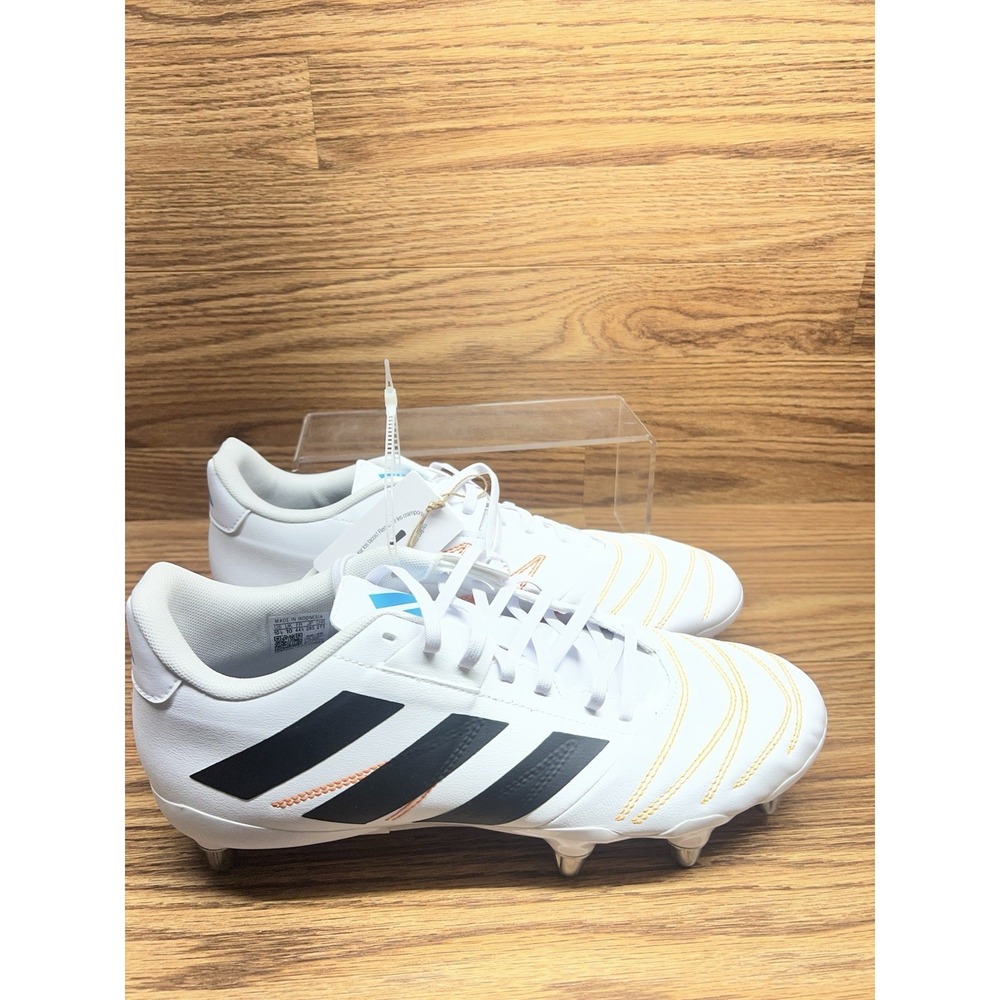 Men's adidas Kakari Elite (SG) Soft Ground Rugby White Cleats JP8800 Size 10.5 - Picture 8 of 12